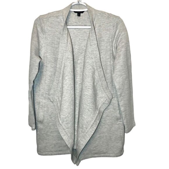 Banana Republic Herringbone Open Front Cardigan in Grey Heather Women’s S - Picture 1 of 5